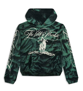 HELLSTAR GREEN MARBLE PARADISE HOODIE