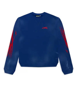 HELLSTAR SPORTS GEL CREWNECK BLUE