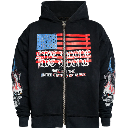 VLONE FLAG ZIP UP HOODIE