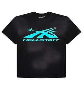 HELLSTAR SPORT LOGO GEL TEE BLACK/BLUE