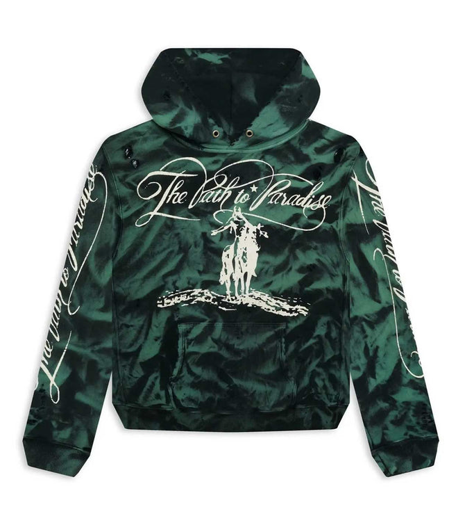 HELLSTAR GREEN MARBLE PARADISE HOODIE