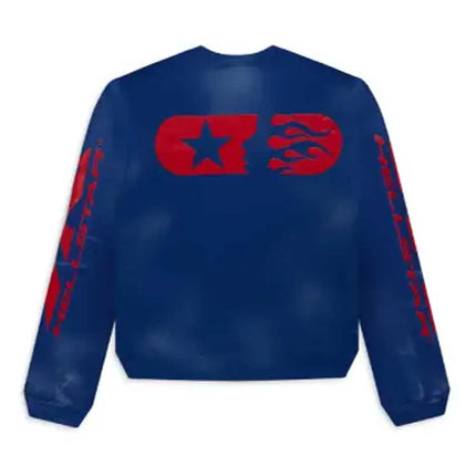 HELLSTAR SPORTS GEL CREWNECK BLUE