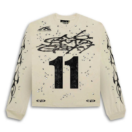 HELLSTAR MOTO CROSS L/S TEE CREAM
