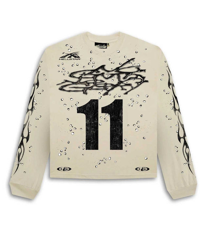 HELLSTAR MOTO CROSS L/S TEE CREAM