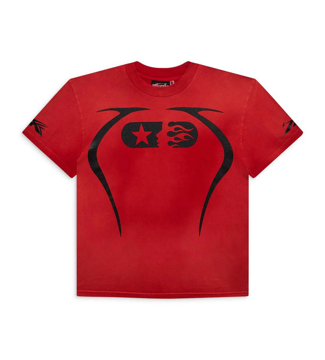 HELLSTAR WARM UP 7 ON 7 TEE RED
