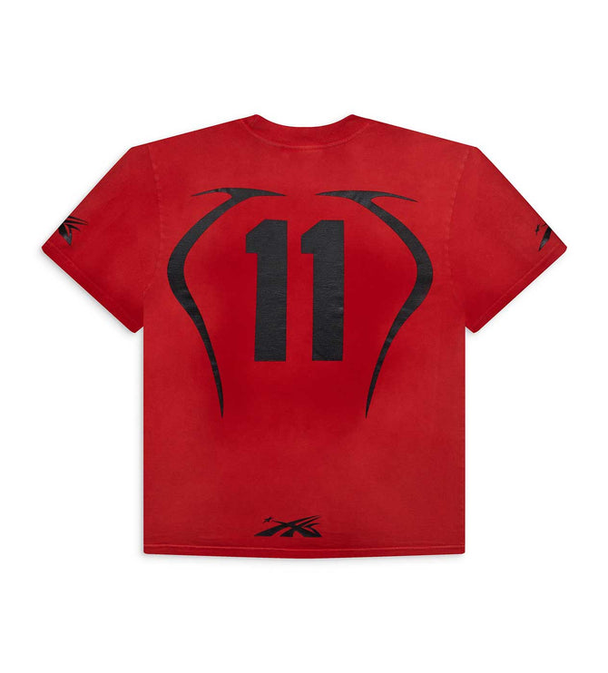 HELLSTAR WARM UP 7 ON 7 TEE RED
